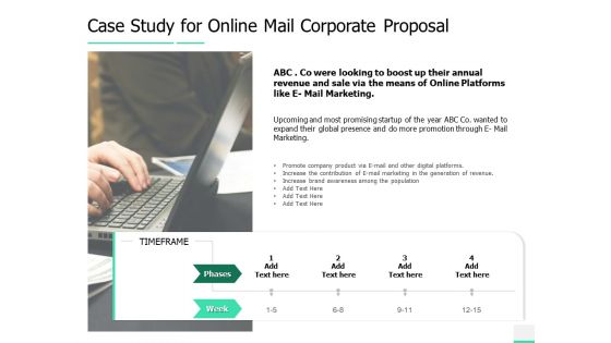 Case Study For Online Mail Corporate Proposal Ppt Layouts Objects PDF