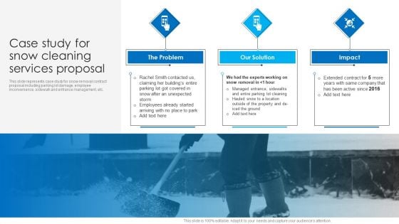 Case Study For Snow Cleaning Services Proposal Ppt Icon Templates PDF