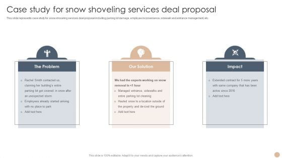 Case Study For Snow Shoveling Services Deal Proposal Slides PDF Case Study For Snow Shoveling Services Deal Proposal Slides PDF