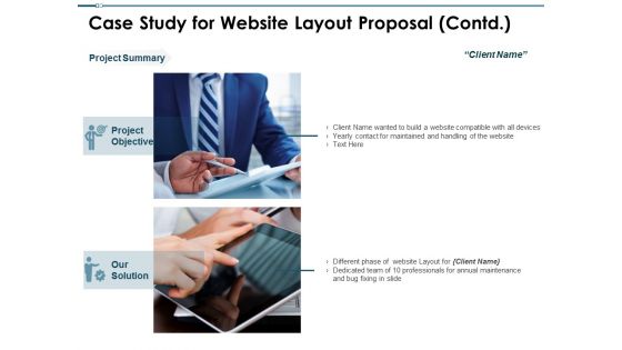 Case Study For Website Layout Proposal Contd Ppt PowerPoint Presentation Icon Model