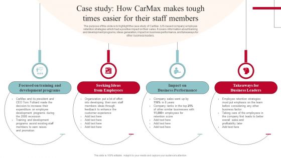 Case Study How Carmax Makes Tough Times Easier For Their Staff Members Information PDF