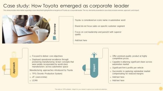 Case Study How Toyota Emerged As Corporate Leader Ppt PowerPoint Presentation File Show PDF