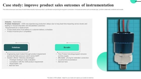 Case Study Improve Product Sales Outcomes Of Instrumentation Brochure PDF