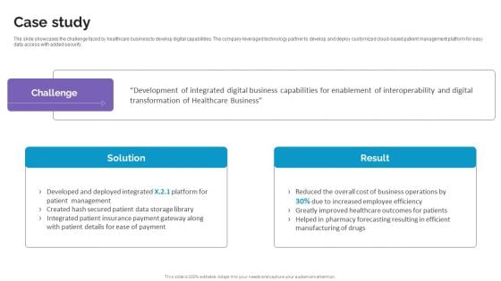 Case Study Life Science And Healthcare Solutions Company Profile Ideas PDF