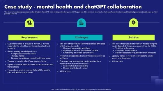 Case Study Mental Health And Chatgpt Collaboration Chat Generative Pre Trained Transformer Background PDF Case Study Mental Health And Chatgpt Collaboration Chat Generative Pre Trained Transformer Background PDF