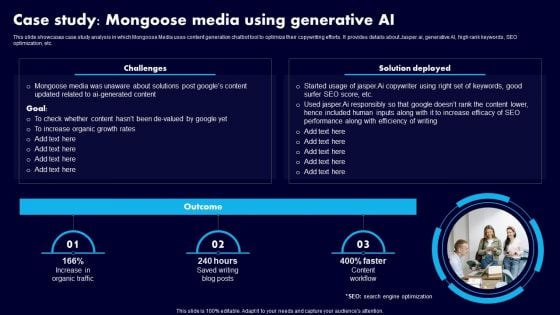 Case Study Mongoose Media Using Generative AI Ppt Inspiration Template PDF