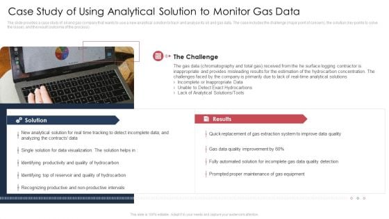 Case Study Of Using Analytical Solution To Monitor Gas Data Clipart PDF