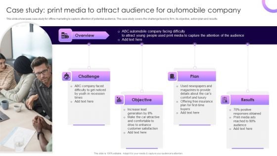 Case Study Print Media To Attract Audience For Automobile Company Portrait PDF