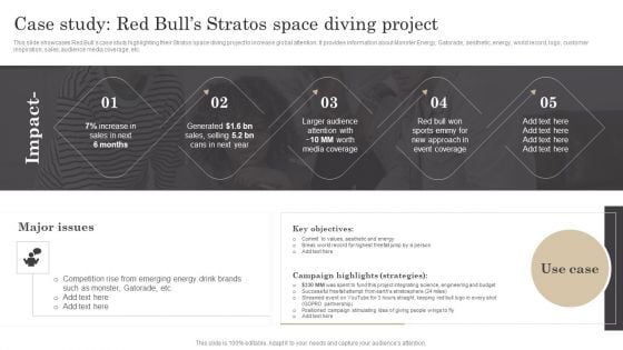 Case Study Red Bulls Stratos Space Diving Project Ppt Inspiration Samples PDF