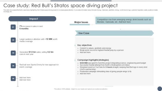 Case Study Red Bulls Stratos Space Diving Project Utilizing Emotional And Rational Branding For Improved Consumer Portrait PDF