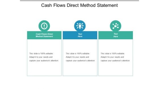 Cash Flows Direct Method Statement Ppt PowerPoint Presentation Inspiration