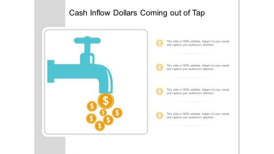 Cash Inflow Dollars Coming Out Of Tap Ppt PowerPoint Presentation Model Summary