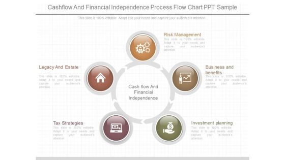 Cash flow And Financial Independence Process Flow Chart Ppt Sample