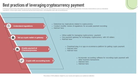 Cashless Payment Strategies To Enhance Business Performance Best Practices Leveraging Cryptocurrency Inspiration PDF