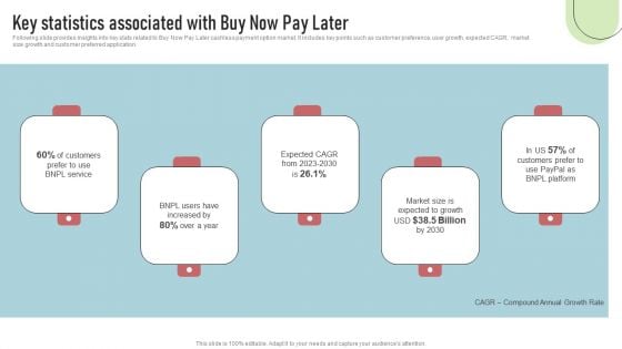 Cashless Payment Strategies To Enhance Business Performance Key Statistics Associated With Buy Now Pay Later Guidelines PDF