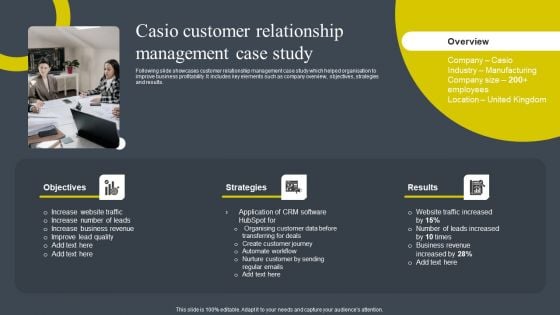 Casio Customer Relationship Management Case Study Template PDF Casio Customer Relationship Management Case Study Template PDF