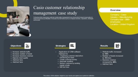 Casio Customer Relationship Management Case Study Template PDF