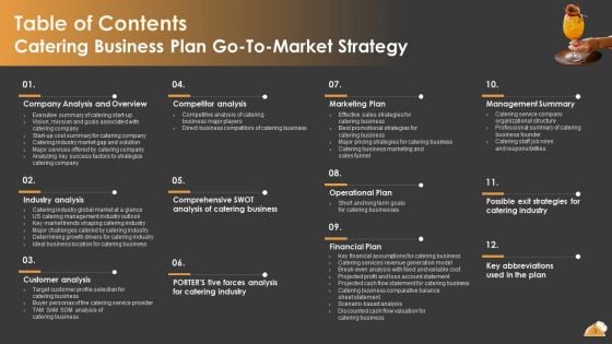 Catering Business Plan Go To Market Strategy