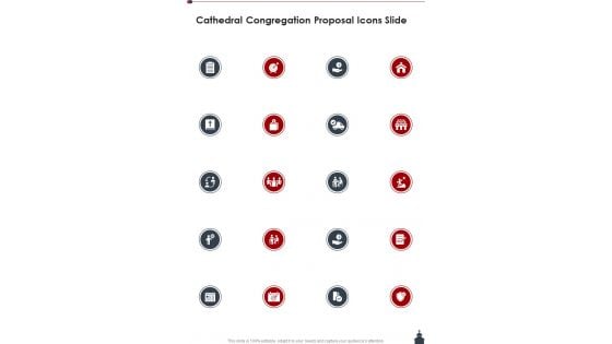 Cathedral Congregation Proposal Icons Slide One Pager Sample Example Document