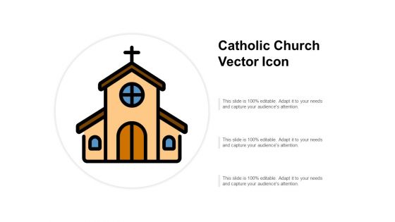 Catholic Church Vector Icon Ppt PowerPoint Presentation Styles Example Introduction