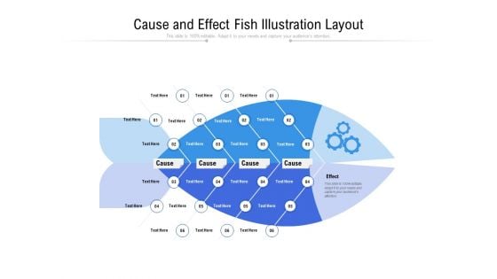 Cause And Effect Fish Illustration Layout Ppt PowerPoint Presentation Pictures Information PDF