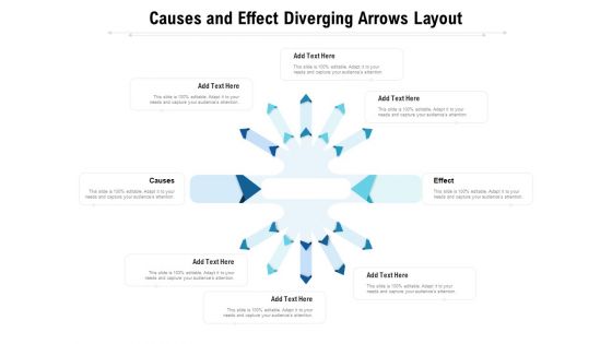 Causes And Effect Diverging Arrows Layout Ppt PowerPoint Presentation Gallery Maker PDF