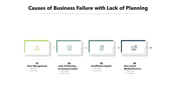 Causes Of Business Failure With Lack Of Planning Ppt PowerPoint Presentation File Topics PDF