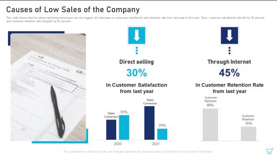 Causes Of Low Sales Of The Company Ppt Layouts Show PDF