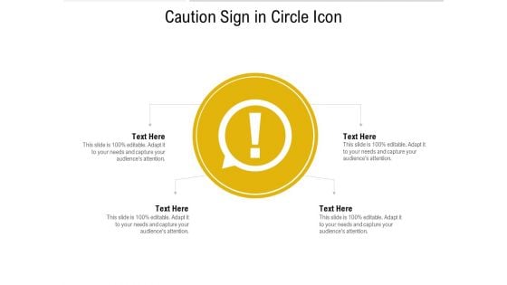 Caution Sign In Circle Icon Ppt PowerPoint Presentation File Deck PDF