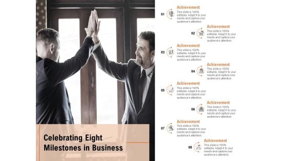 Celebrating Eight Milestones In Business Ppt PowerPoint Presentation Gallery Example