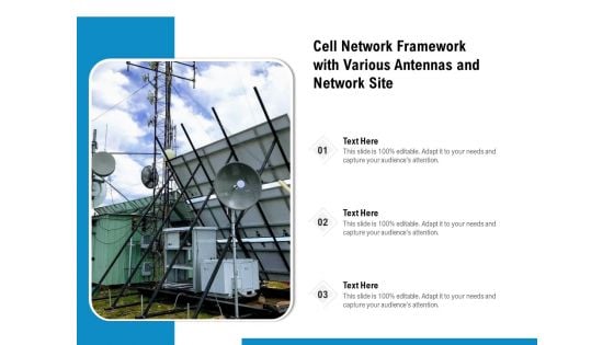 Cell Network Framework With Various Antennas And Network Site Ppt PowerPoint Presentation Icon Ideas PDF