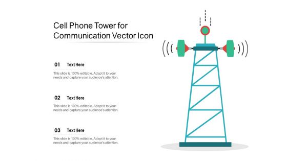 Cell Phone Tower For Communication Vector Icon Ppt PowerPoint Presentation File Show PDF