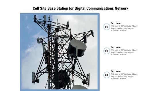 Cell Site Base Station For Digital Communications Network Ppt PowerPoint Presentation File Background PDF