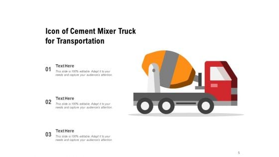 Cement Mixer Cement Material Concrete Mixer Ppt PowerPoint Presentation Complete Deck