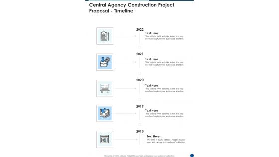Central Agency Construction Project Proposal Timeline One Pager Sample Example Document Central Agency Construction Project Proposal Timeline One Pager Sample Example Document