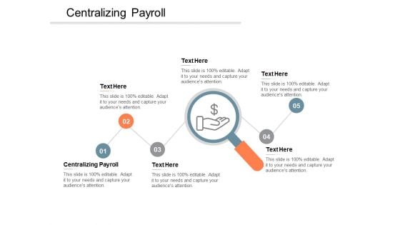 Centralizing Payroll Ppt PowerPoint Presentation Inspiration Visual Aids Cpb