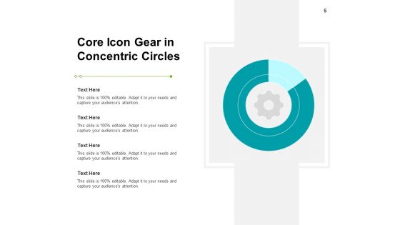 Centre Icon Gear Target Ppt PowerPoint Presentation Complete Deck