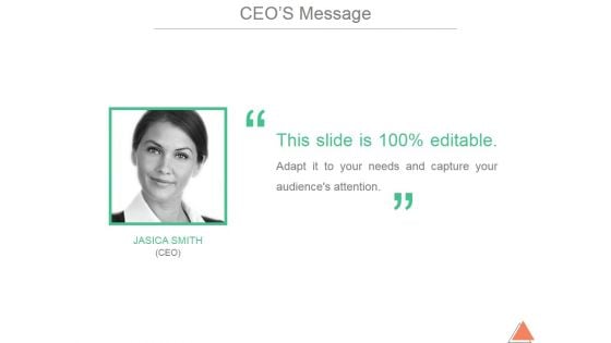 Ceos Message Template 1 Ppt PowerPoint Presentation Influencers