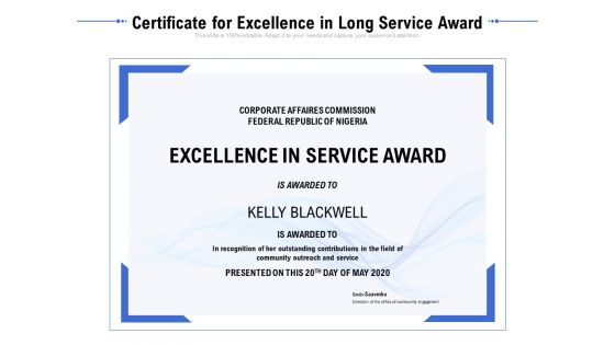Certificate For Excellence In Long Service Award Ppt PowerPoint Presentation File Background Images PDF Certificate For Excellence In Long Service Award Ppt PowerPoint Presentation File Background Images PDF