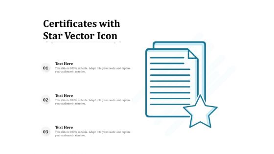 Certificates With Star Vector Icon Ppt PowerPoint Presentation Gallery Slides