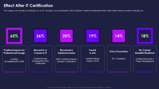 Certification Information Technology Professionals Effect After IT Certification Themes PDF