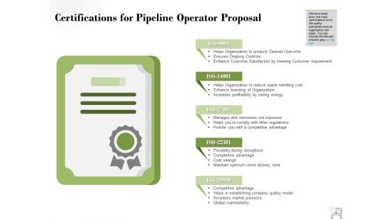 Certifications For Pipeline Operator Proposal Ppt PowerPoint Presentation Pictures Visuals Certifications For Pipeline Operator Proposal Ppt PowerPoint Presentation Pictures Visuals