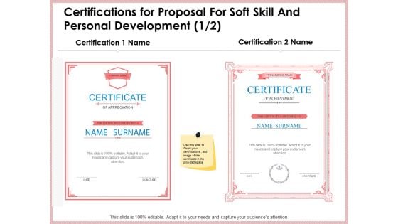 Certifications For Proposal For Soft Skill And Personal Development Graphics PDF Certifications For Proposal For Soft Skill And Personal Development Graphics PDF