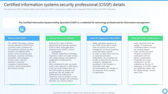 Certified Information Systems Security Professional CISSP Details IT Certifications To Enhance Rules PDF Certified Information Systems Security Professional CISSP Details IT Certifications To Enhance Rules PDF