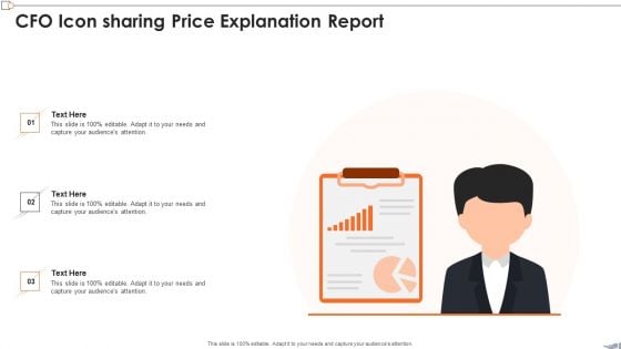 Cfo Icon Sharing Price Explanation Report Graphics PDF