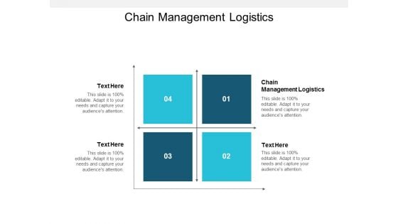 Chain Management Logistics Ppt PowerPoint Presentation Professional Outfit Cpb