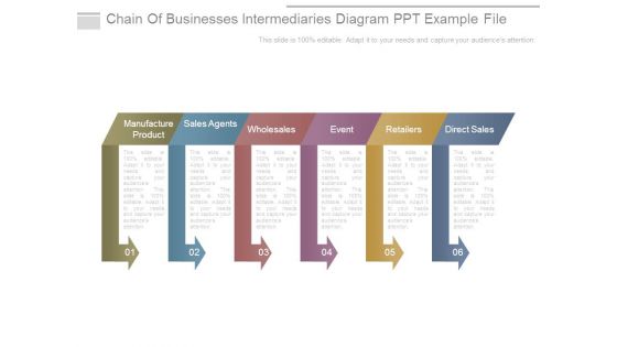 Chain Of Businesses Intermediaries Diagram Ppt Example File