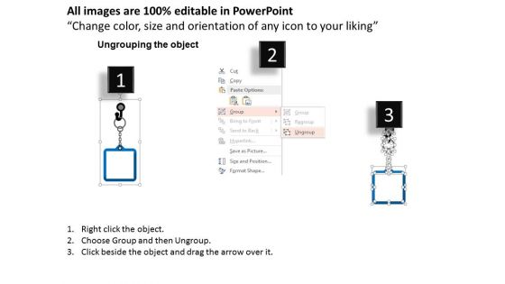 Chain Tag With Communication Icon Powerpoint Template