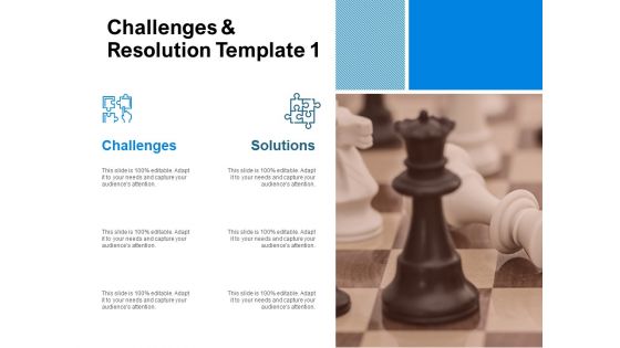 Challenges And Resolution Template Ppt PowerPoint Presentation Ideas Inspiration