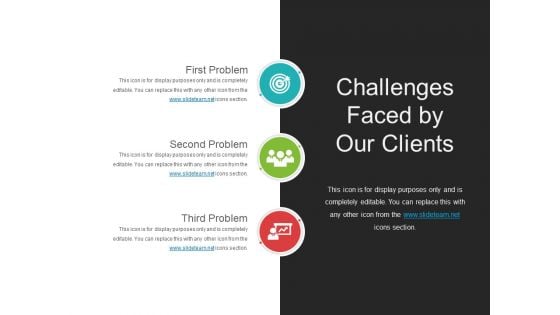 Challenges Faced By Our Clients Template 4 Ppt PowerPoint Presentation Styles Graphics Template